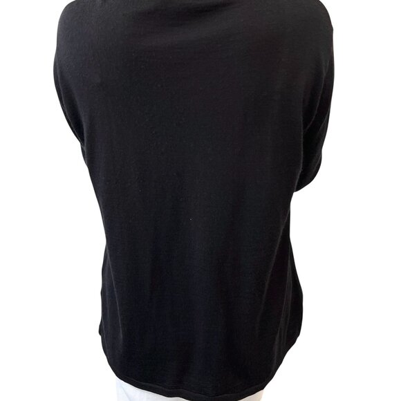 CHANEL Sport Vintage 06A CC Mark Logo Knit Cardigan #46 Black White [106364] - Picture 4 of 12